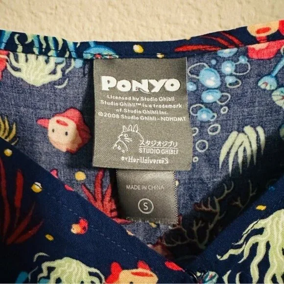 Her Universe Studio Ghibli Ponyo Underwater Romper Size Small Novelty Print - Picture 9 of 12